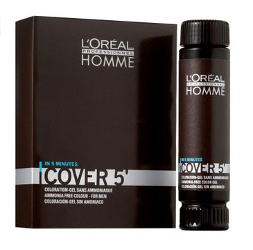 L'Oreal Professionnel Homme Cover 5 Ammonia-Free Hair Colour Gel żel do koloryzacji włosów dla mężczyzn 3 Dark Brown 3x50ml