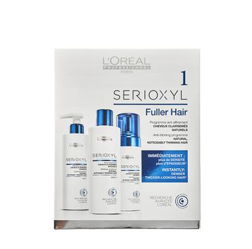 L'Oreal Professionnel Serioxyl zestaw 1 Kit Fuller Hair szampon 250ml + odżywka 250ml + pianka 125ml