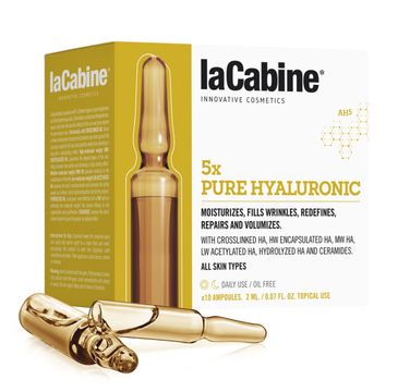La Cabine 5x Pure Hyaluronic ampułki do twarzy z kwasem hialuronowym (10x2 ml)
