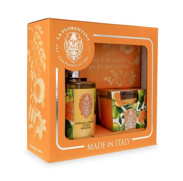 La Florentina Boboli Citrus zestaw mydło do rąk 500ml + świeczka zapachowa 160g