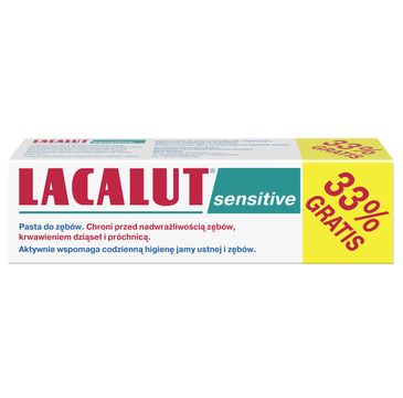 Lacalut Pasta do zębów Sensitive  75ml + 33% gr  (100ml)