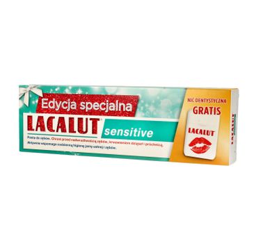 Lacalut – Pasta do zębów Sensitive 75ml + nić dentystyczna (1 szt.)