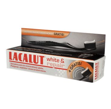 Lacalut pasta do zębów White & Repair wybielająco naprawcza (szczoteczka gratis) 75 ml