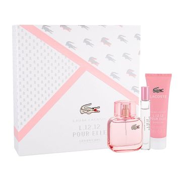 Lacoste L.12.12 Pour Elle Sparkling zestaw woda toaletowa spray 50ml + miniaturka wody toaletowej 7.5ml + żel pod prysznic 50ml