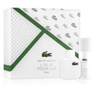 Lacoste L.12.12 Pour Lui Pure zestaw woda toaletowa spray 50ml + dezodorant spray 150ml