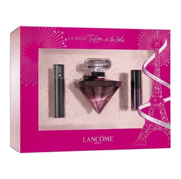 Lancome Tresor La Nuit A La Folie zestaw woda perfumowana spray (30 ml) + L.Absolu Lacquer LIP 490 (3 ml) + Mascara (2 ml)