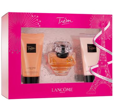 Lancome Tresor zestaw woda perfumowana spray (30 ml) + balsam do ciała (50 ml) + żel pod prysznic (50 ml)