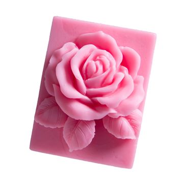 LaQ Happy Soaps mydło glicerynowe Róża w Prostokącie różowa (90 g)