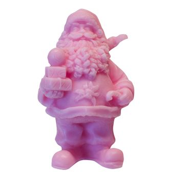 LaQ Happy Soaps Różowy Św. Mikołaj z Prezentami naturalne mydło glicerynowe Wiśnia (60 g)
