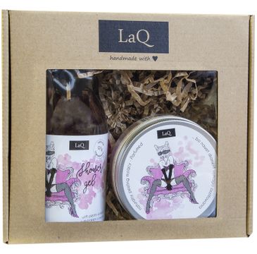 LaQ zestaw kosmetyków dla kobiet Kocica peeling myjący + żel pod prysznic