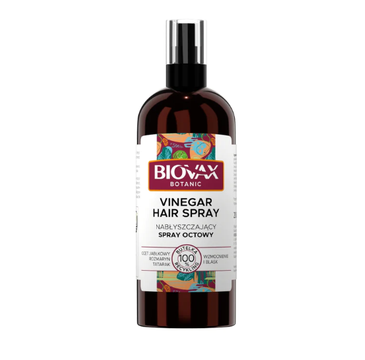 Biovax Botanic nabłyszczający spray octowy do włosów - ocet jabłkowy, rozmaryn i tatarak (200 ml)
