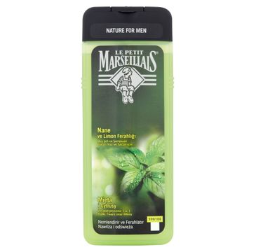 Le Petit Marseillais Nature For Men żel pod prysznic 3w1 Mięta & Cytrusy 400ml