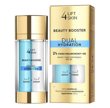 Lift4Skin Beauty Booster Dual Hydration 2% Kwas Hialuronowy B5 serum + krem nawilżający SPF30+ (2x15 ml)