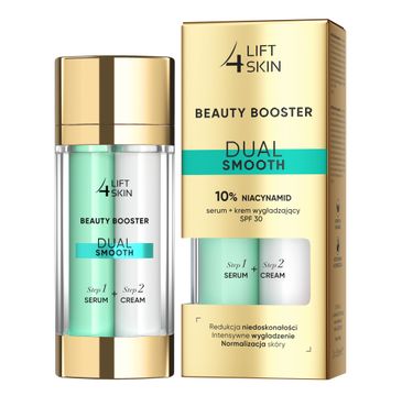 Lift4Skin Beauty Booster Dual Smooth 10% Niacynamid serum + krem wygładzający SPF30+ (2x15 ml)