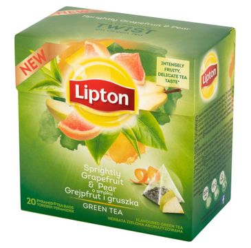 Lipton Green Tea herbata zielona Grejpfrut i Gruszka 20 piramidek 30g