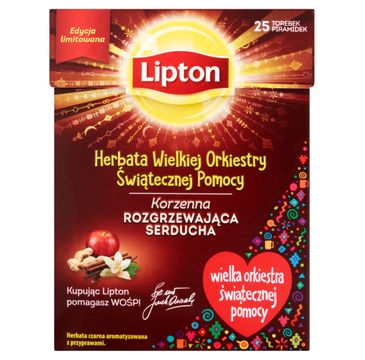 Lipton Herbata Wielkiej Orkiestry Świątecznej Pomocy herbata czarna korzenna 25 torebek 37.5g