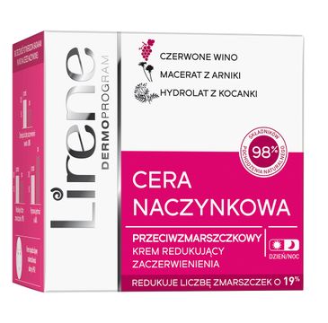 Lirene Cera Naczynkowa przeciwzmarszczkowy krem redukujący zaczerwienienia na dzień i na noc 50ml