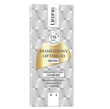 Lirene Diamentowy Lifting 3D przeciwzmarszczkowy krem pod oczy 50-70+ 15ml