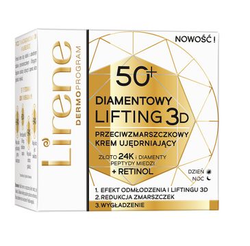 Lirene Diamentowy Lifting 3D przeciwzmarszczkowy krem ujędrniający 50+ (50 ml)