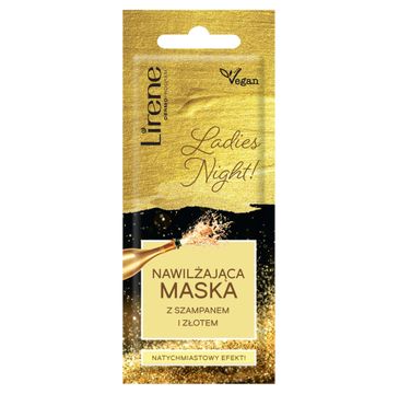 Lirene Ladies Night nawilżająca maska z szampanem i złotem (7 ml)