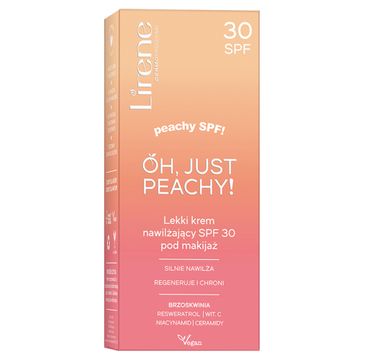 Lirene Oh, Just Peachy! lekki krem nawilżający SPF 30 pod makijaż (50 ml)