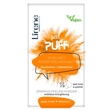 Lirene Peel Puff musujący puder peelingujący pestki moreli + witamina C (7 g)