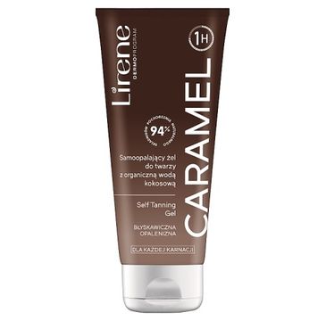 Lirene Perfect Tan samoopalający żel do twarzy z organiczną wodą kokosową Caramel (150 ml)