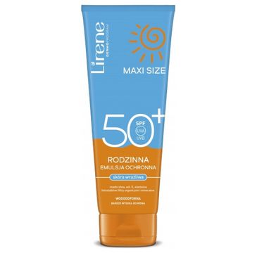 Lirene SPF 50 rodzinna emulsja ochronna do skóry wrażliwej Maxi Size (250 ml)