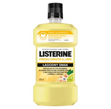 Listerine – Ginger & Lime Płyn do płukania jamy ustnej Łagodny Smak (500 ml)