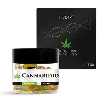 Livioon Health Boost Cannabidiol Hemp Oil CBD 2% - suplement diety 30 kapsułek