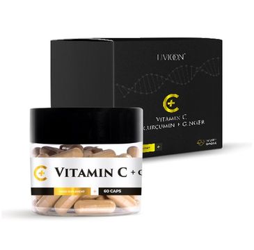 Livioon Health Boost Vitamine C + Curcumine + Ginger - suplement diety 60 kapsułek