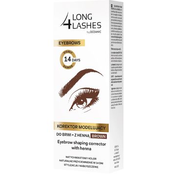 Long 4 Lashes Eyebrows Korektor modelujący do brwi z henną brązowy (10 ml)