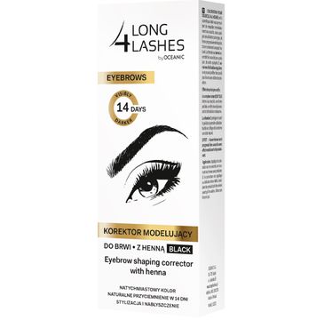 Long 4 Lashes Eyebrows Korektor modelujący do brwi z henną czarny (10 ml)
