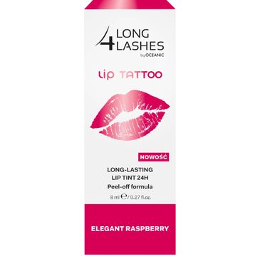 Long 4 Lashes Lip Tattoo preparat żelowy do ust 24h Elegant Raspberry 8 ml