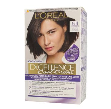 L'Oreal Excellence Cool Creme – krem koloryzujący 5.11 Ultra Popielaty Jasny Brąz (1 op.)