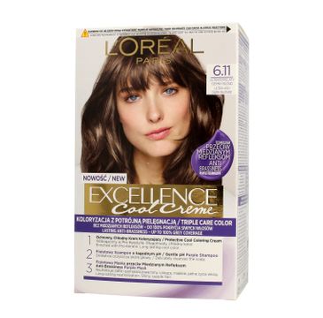 L'Oreal Excellence Cool Creme – krem koloryzujący 6.11 Ultra Popielaty Ciemny Blond (1 op.)