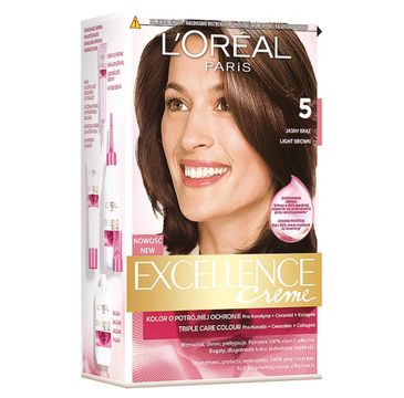 L'Oreal Paris Excellence Creme farba do włosów 5 Jasny Brąz (1 op.)