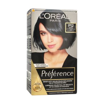 L'Oreal Feria Preference farba do włosów Granatowa Perłowa Czerń nr P 12 (1 op.)