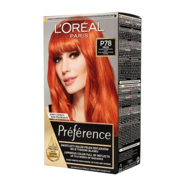 L'Oreal Feria Preference farba do każdego typu włosów bardzo Intensywna Miedź P 78 (1 op.)