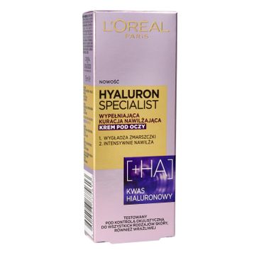 L'Oreal Hyaluron Specialist krem pod oczy nawilżająco-wygładzający (15 ml)