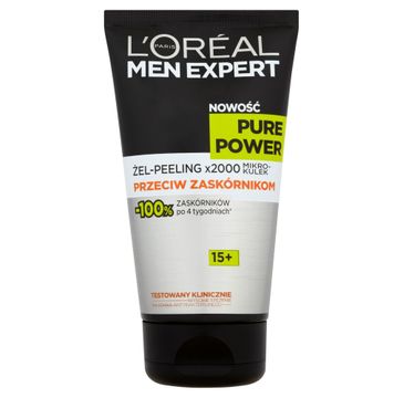 L'Oreal Men Expert Pure Power żel-peeling do twarzy przeciw zaskórnikom 15+ (150 ml)
