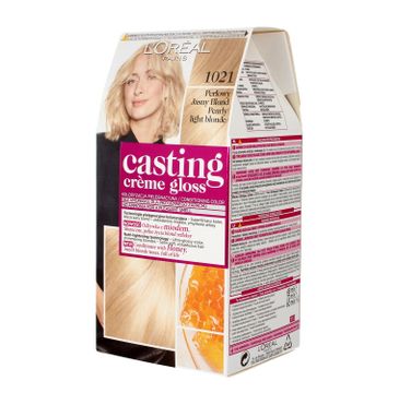 L'Oreal Paris Casting Creme Gloss – krem koloryzujący do włosów nr 1021 Perłowy Jasny Blond (48 ml)