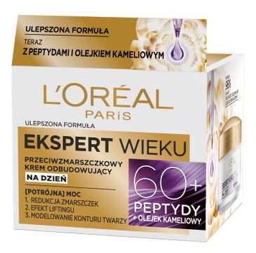 L'Oreal Paris Ekspert Wieku 60+ – przeciwzmarszczkowy krem odbudowujący na dzień (50 ml)