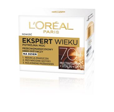 L'Oreal Paris Ekspert Wieku 70+ – przeciwzmarszczkowy krem odżywczy na dzień (50 ml)