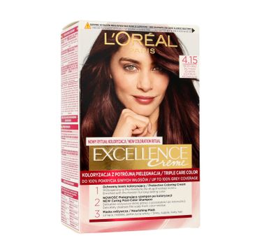 L'Oreal Paris Excellence Creme – farba do włosów nr 4.15 Mroźny Brąz (1 op.)