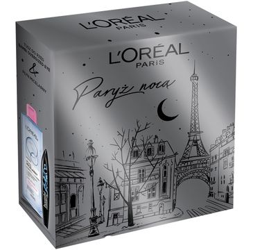 L'Oreal Paris Paryż Nocą zestaw False Lash Bambi Oversized Eye tusz do rzęs Intense Black (8.9 ml) + Skin Expert płyn micelarny do skóry wrażliwej i suchej (400 ml)
