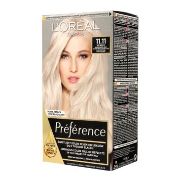 L'Oreal Recital Preference 11.11 farba do włosów bardzo jasny chłodny kryształowy blond (174 ml)