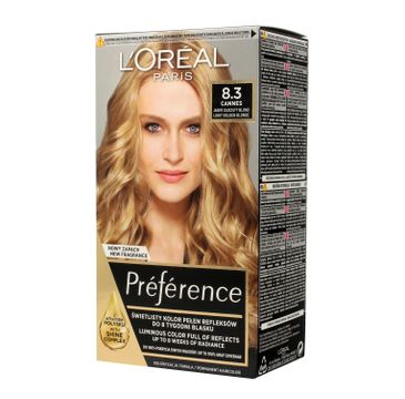 L'Oreal Recital Preference X Cannes farba do każdego typu włosów 8.3 jasny blond złocisty (174 ml)