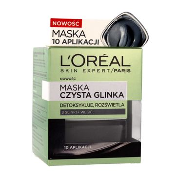 L'Oreal Skin Expert maska do każdego typu cery czysta glinka detoksykująco-rozświetlająca (50 ml)