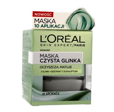 L'Oreal Skin Expert maska do każdego typu cery czysta glinka oczyszczająco-matująca (50 ml)
